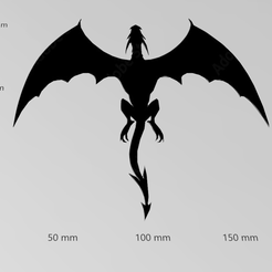 Screenshot-2023-10-01-210104.png STL file Wall tattoo flying dragon・3D print object to download