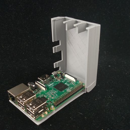 Download free STL file Hinged Raspberry Pi Case • Template to 3D print ...