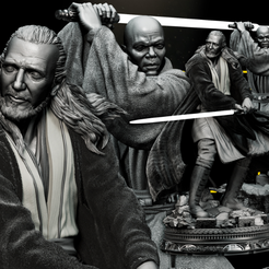 Diseño-sin-título.png Archivo 3D Mace Windu Sculpture - Star Wars 3D Models - Tested and Ready for 3D printing・Diseño para descargar y imprimir en 3D