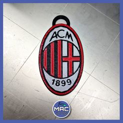Picsart_22-06-25_16-04-51-176.jpg STL file AC Milan Keychain・3D printable model to download