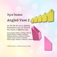 Cover-7.png Angled Vase 2 STL File - Digital Download -5 Sizes- Homeware, Minimalist Modern Design