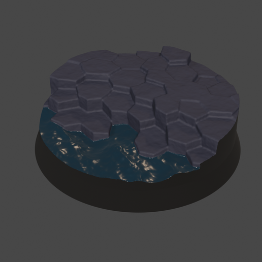 🏛️ 28mm bases - Seaside Basalt Columns・ STL File for 3D printing・Cults