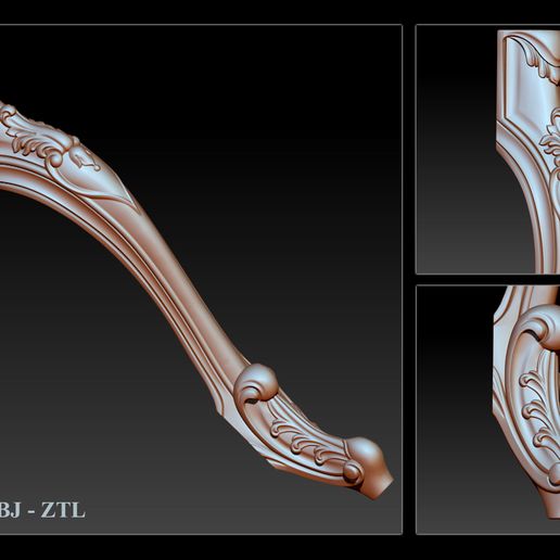 Collection Legs 3d STL Model Relief for CNC 3D model