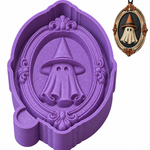 Freshie 3D Vintage Ghost Frame STL Mold Housing for Silicone & Resin