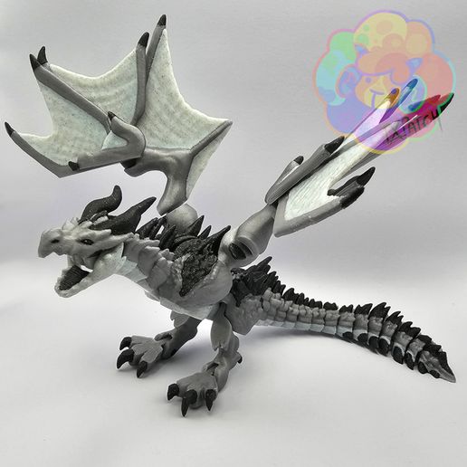 Wyvern - Flexi Articulated Dragon (print in place, no supports)