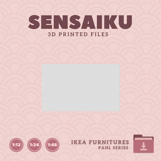 01.-PAHL-Desk-4.png Miniature Replica 01. PAHL Desk for Miniature Dollhouse - IKEA - 3D Print Instant Download