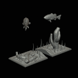 bass-R-24.png two bass scenery in underwather for 3d print detailed texture