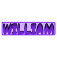 William_Organic.STL William 3D Nametag - 5 Fonts