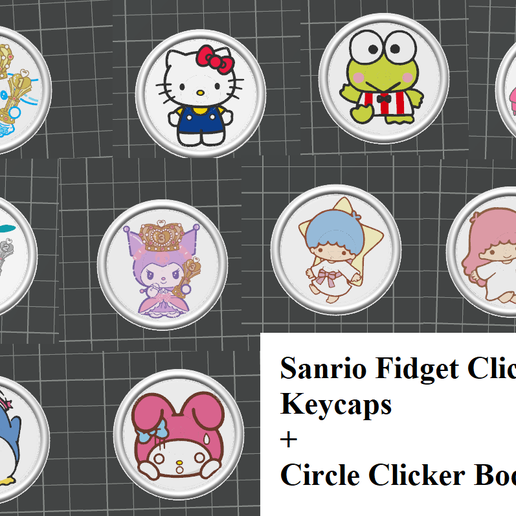 🟣 Sanrio Single Circle Character Fidget Clickers (hello kitty ...