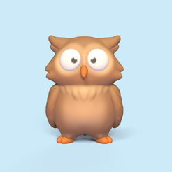 FunnyOwl1.png Télécharger fichier Hibou amusant • Design pour imprimante 3D, Usagipan3DStudios