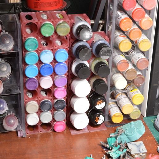 Modular Paint Rack for 30ml Bottles 3D model