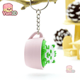 Yum3D-Matcha Cat Fidget Clicker Keychain_07.png Yum3D Matcha Cat Fidget Clicker Keychain - Cute Backpack Keychain
