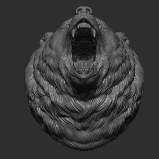 8.jpg Descargar archivo OBJ El rugido del oso pardo • Diseño para impresión en 3D, guninnik81