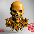 1.png Tattoo Skull stl, Tattoo Skull 3d figure, stl, 3d printer STL files, 3d printing stl, best stl, STL files, stl file 3d printing