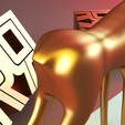 render_10.png Decoração de Natal com estátua de veado