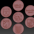 7 Attack on titans01.png 7 Attack On Titan Medallions