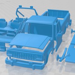Jeep-Comanche-MJ-1984-Separado-1.jpg Télécharger fichier 3D Jeep Comanche MJ 1984 Imprimable Car • Design pour impression 3D, hora80