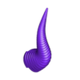 horn_002b_right.stl Demon Horns V2 Amazing Texture
