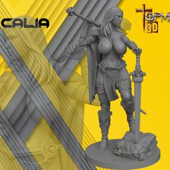 GUERRERA-CALIA-DESNUDA.jpg STL file NUDE WARRIOR FOR TABLETOP RPG GAMES・3D print design to download