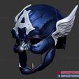 Samurai_Captain_America_helmet_3d_print_model-05.jpg Captain America Helmet - Samurai Heroes Cosplay
