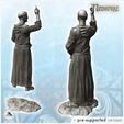 3.jpg Monk preaching with bible in monastic robe (30) - Medieval RPG D&D Gothic Feudal Old Archaic Saga 28mm 15mm