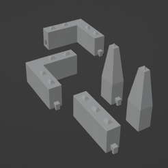 ArenaWallOne.png 3D file Gaslands Interlocking Arena Walls Set One・3D print design to download