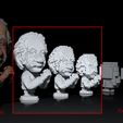Evolution-Free.jpg Free Albert Einstein caricature-pixelated evolution version 3d model (3 nos)