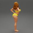 Girl-0004.jpg 3D file Beautiful Girl Stylish Bikini Posing Sandy Beach 3D Print Model・3D printer design to download, 3DGeshaft