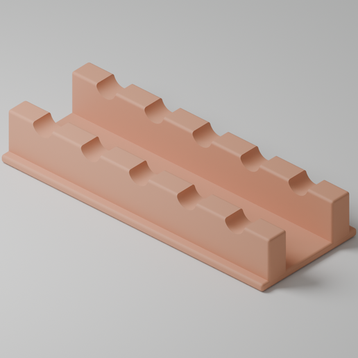 Five-channel Brush Rest - Twin-rail Paintbrush Holder