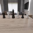 untitled4.jpg Chess Set Modern, 3D STL File for Chess Pieces, Chess Model, Digital Download, 3D Printer Chess Model, Game, Home Decor, 3d Printer Chess
