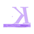 (K) Individual.stl Rustic Picture Frame Alphabet