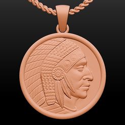 4.jpg Archivo STL Colgante indio joyas de plata oro modelo 3D imprimible・Plan imprimible en 3D para descargar