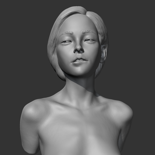 Descargar Archivo Obj Modelo De Impresión 3d De Busto De Niña En Hd • Diseño Para Impresión En 5327