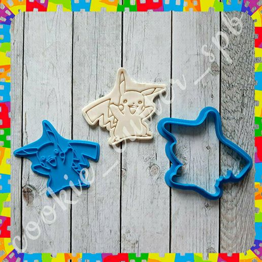 Вырубка-со-штампом-Пикачу-10см.jpg Cookie cutter pokemon Pikachu