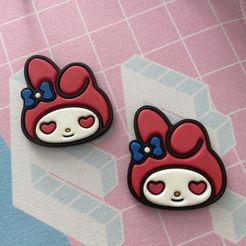 D269949A-06F1-4946-A0BE-B89C5586812A.jpeg Fichier STL My melody emoji porte-clés / collier cadeau mignon・Plan pour imprimante 3D à télécharger