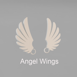 angel_wings-final.png STL file AngelWings earrings (left & right)・3D print design to download