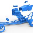 64.jpg Diecast Motore anteriore dragster vecchia scuola con V8 Scala 1:25