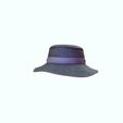 0_00003.jpg HAT 3D MODEL - Top Hat DENIM RIBBON CLOTHING DRESS British Fedora Hat with Belt Buckle Wool Jazz Hat for Autumn Winter Valentino Garavani - Rabbit skin calfskin ribbon antique