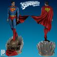SupermanRenderZ_360_1.jpg Superman (Christopher Reeve) Statue - 3D Print Ready