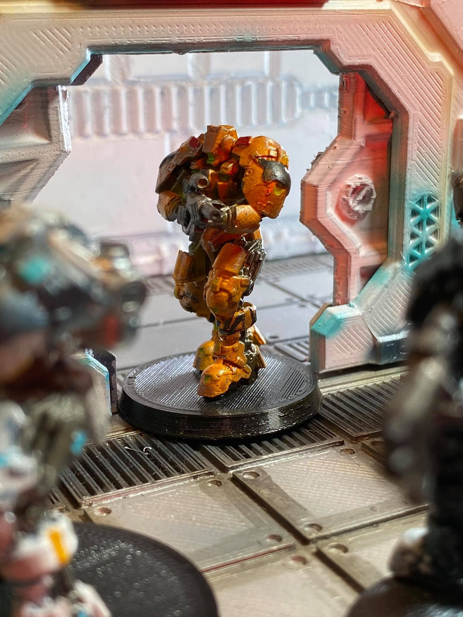 C Papsikels Miniatures Dungeons and Dragons,3D Print,miniature paint,Tabletop,D&D,wargaming,Cyber FKMSA ADVANCE Battle Droid Upheater Unit