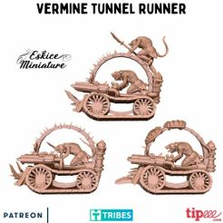 1000X1000-tunnel-runner-3.jpg 3D file Vermine tunnel runner on bike - 28mm・3D print object to download