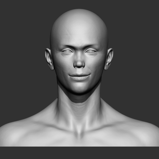 5.png 2 realistic head Men, detailed head model, hyper-realistic head, anatomical head , lips, mouth edges, lip contours, bjd doll