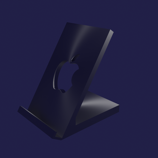 Phone Stand with Apple Logo 3D model