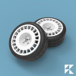 OZfront.jpg Classic wheels - OZ Rally style - Wheel set for model cars and diecast