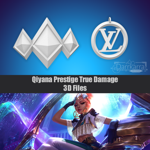 Qiyana Prestige True Damage Accessories League of Legends 3D Files Cosplay