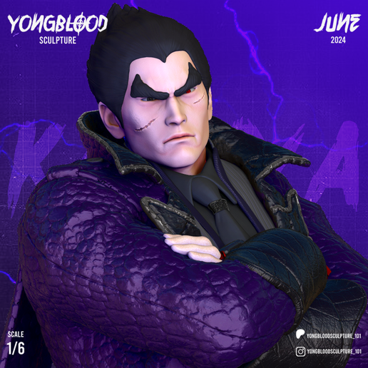 👾 Kazuya Mishima Tekken 8 STL - Yongblood Sclupture・ 3D File for