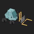 1-08.jpg Cute Mecha Forklift Toy - Modular 3D Printable Assembly Kit
