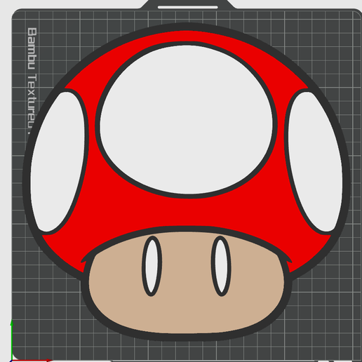 luminaria 3d mario cogumelo - 3D model önizlemesi