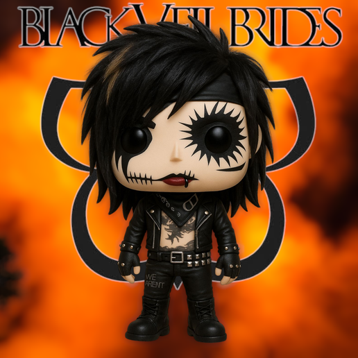 👰 Andy Biersack Funko Pop Black Veil Brides・ STL File