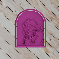 untitled.png STL file COOKIE CUTTER mother and son・3D printable design to download